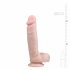 Easytoys - zuignap, met bal - dildo (22,5 cm) - huidskleur