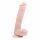 Easytoys - Grote zuignap dildo met ballen (26,5 cm) - naturel