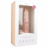 Easytoys - Grote zuignap dildo met ballen (26,5 cm) - naturel