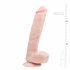 Easytoys - Grote zuignap dildo met ballen (26,5 cm) - naturel