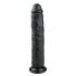 Easytoys - grote zuignap dildo (28,5 cm) - zwart