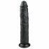 Easytoys - grote zuignap dildo (28,5 cm) - zwart