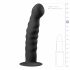 Easytoys Geribbeld - zuignap anale dildo (14cm) - zwart