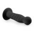 Easytoys Geribbeld - zuignap anale dildo (14cm) - zwart