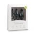 Easytoys - set van 3 anale dildo's met handgreepring (zwart)