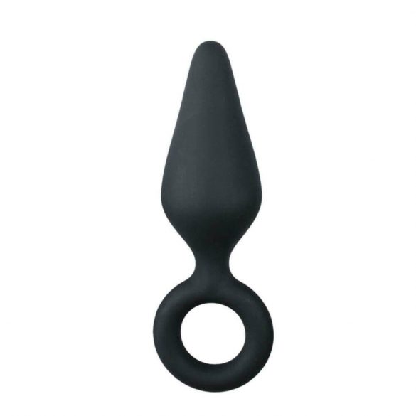 Easytoys Puntige Plug - anus dildo met handgreep - medium (zwart)