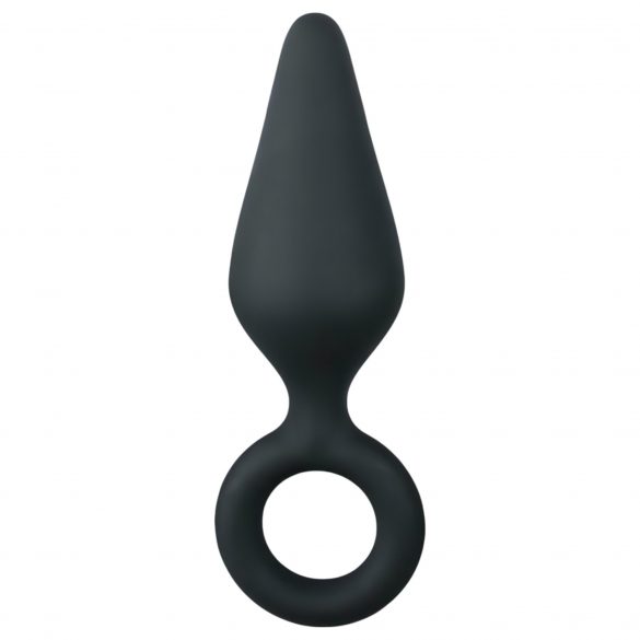 Easytoys Pointy Plug - anale dildo met trekring - medium (zwart)