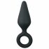 Easytoys Pointy Plug - anale dildo met trekring - medium (zwart)