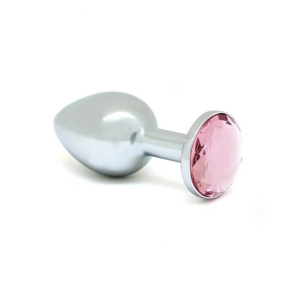 Rimba XS - roze juweeltje metalen anaal dildo (zilver)