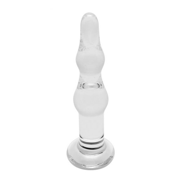 Rimba Dolly - golvende glazen anale dildo (transparant)