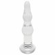 Rimba Dolly - golvende glazen anale dildo (transparant)