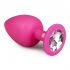 Easytoys Diamond - wit stenen anale dildo (groot) - roze