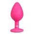 Easytoys Diamond - Anale dildo met witte steen (medium) - roze