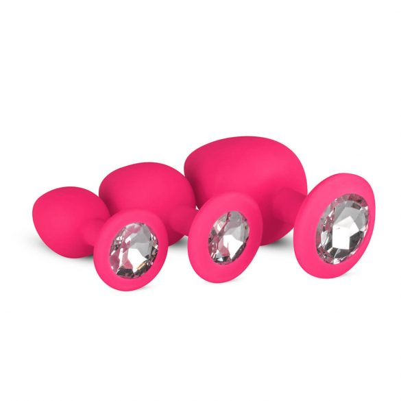 Easytoys Diamond - anal plug set (roze)