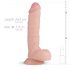 Real Fantasy Glynn - realistische dildo met balletjes - 25 cm (natuurlijk)