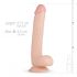 Echte Fantasie Elvin - levensechte dildo mét teelballen - 28cm (natuurlijk)