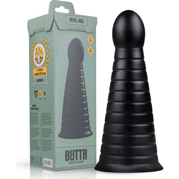 BUTTR Duivel Hond - zuignap dildo (zwart)