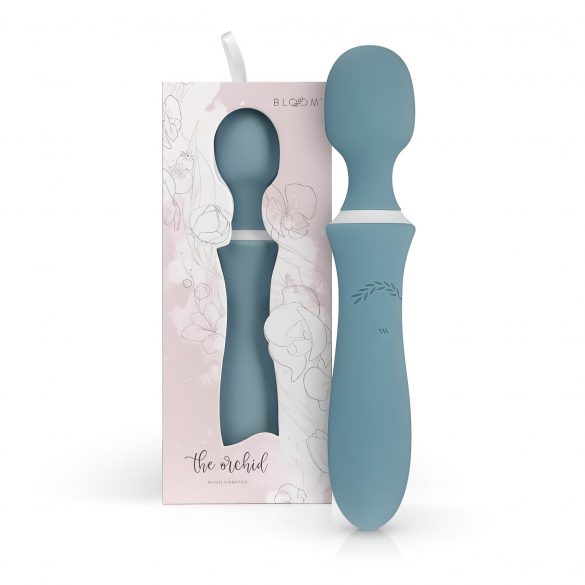 Bloom Orchid Wand - oplaadbare, vibrerende massagestaaf (turkoois)