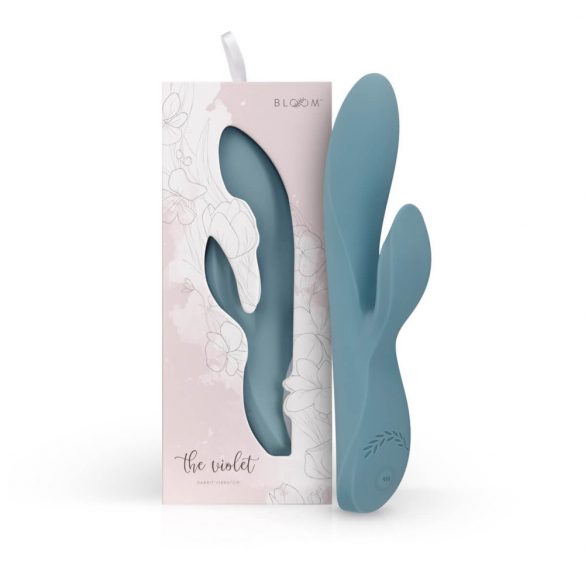 Bloom Violet Konijn - oplaadbare G-spot vibrator met clitorisstimulator (türkoois)