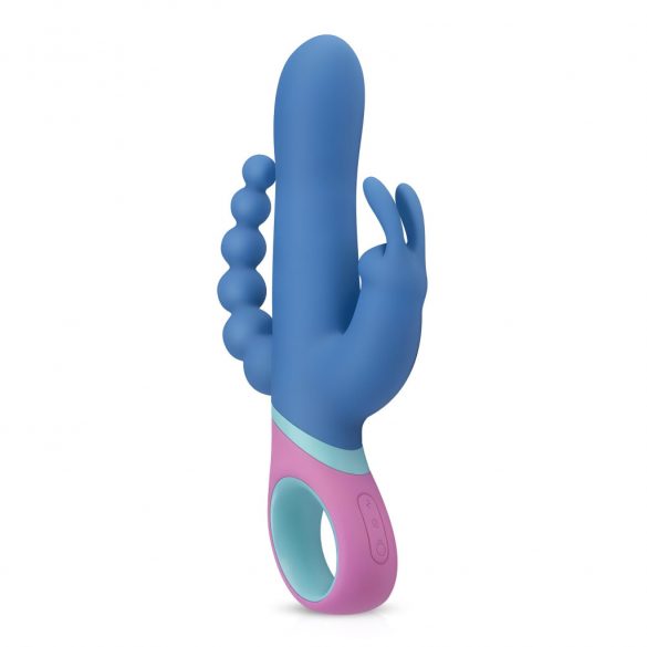 PMV20 Vice Dubbel - draaiende drievoudige vibrator (blauw)