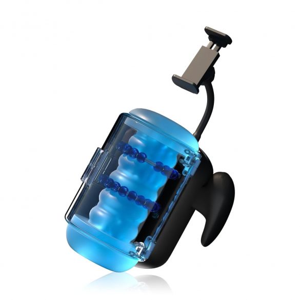 BLOWCAST Wingman Plus - automatische gamer masturbator (blauw-zwart)