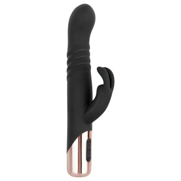 Rosy Gold - clitoris stimulator met stootfunctie (zwart)