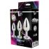 Gleaming Love - anale plug set - zilver (3-delig)