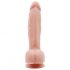 Mr. Dixx 7.6 - zuignap dildo met ballen - naturel (19,5 cm)