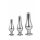 Glanzende Liefde - anale top dildo set - zilver (3-delig)