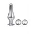 Glanzende Liefde - anale top dildo set - zilver (3-delig)