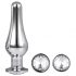 Glanzende Liefde - anale top dildo set - zilver (3-delig)