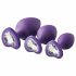 Flirts anale training set - anaal dildo set (3 stuks) - paars