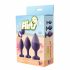 Flirts anale training set - anaal dildo set (3 stuks) - paars