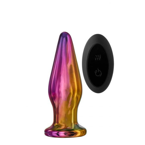 Glamour Glas - puntige, radio, glazen anale vibrator (kleurrijk)