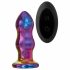 Glamour Glass - Radio glazen anale vibrator - gegolfd (kleurrijk)