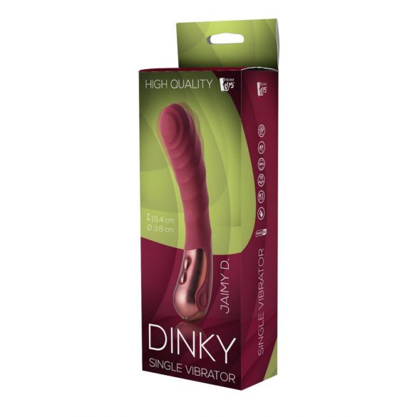 Dinky Jaimy D. Enkel - oplaadbare, geribbelde G-spot vibrator (bordeaux)