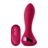 vonkelende Isabella - oplaadbare, radiogestuurde opblaasbare anale vibrator (rood)