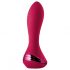 vonkelende Isabella - oplaadbare, radiogestuurde opblaasbare anale vibrator (rood)