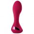 vonkelende Isabella - oplaadbare, radiogestuurde opblaasbare anale vibrator (rood)