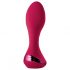 vonkelende Isabella - oplaadbare, radiogestuurde opblaasbare anale vibrator (rood)