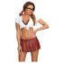 Dreamgirl - erotische schoolgirl kostuum (rood) - XL-XXL