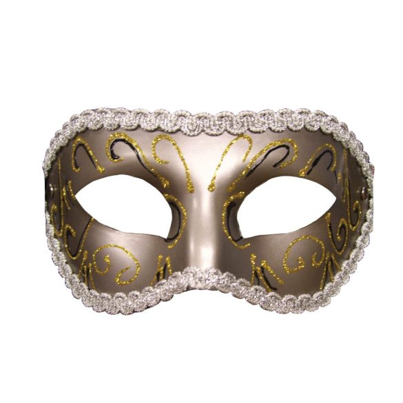 S&M - voorgevormd, glinsterend oogmasker (brons)