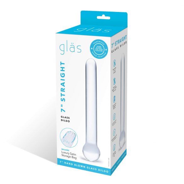 GLAS - klassieke glazen dildo (doorzichtig)