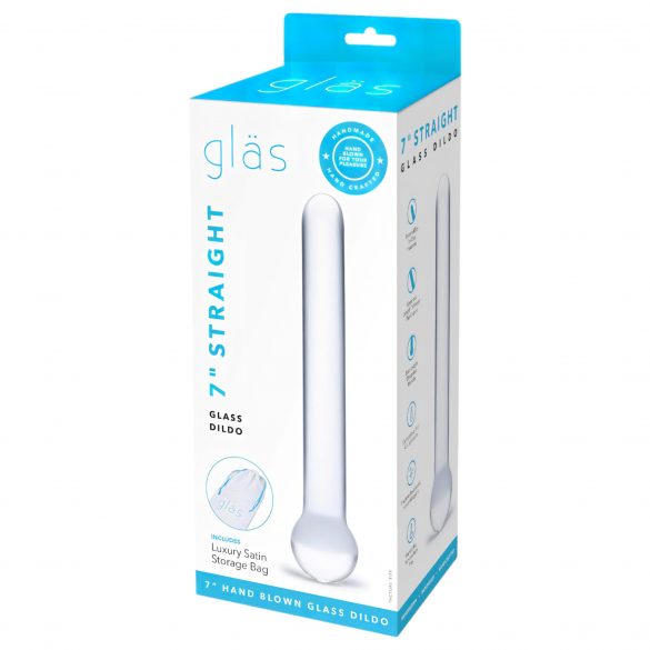 GLAS - klassieke glazen dildo (doorzichtig)