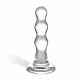 GLAS - golvende glazen anaal dildo (transparant)