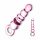 GLAS - glazen anale parels dildo (roze)