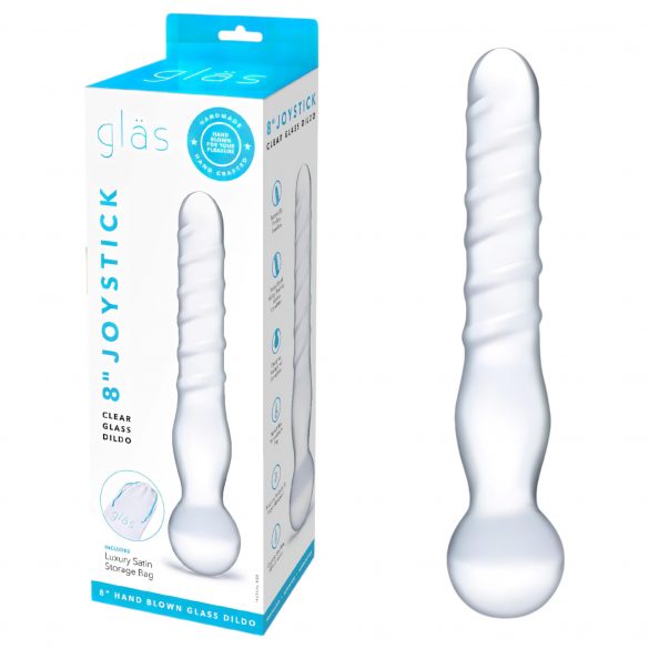 GLAS - tweeledige glazen dildo (doorzichtig)