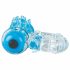 Screaming Color Pop - Vibrating Cock Ring (Clear-Blue) 