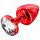 DIOGOL Anni - witte stenen anale plug - rood (3 cm)