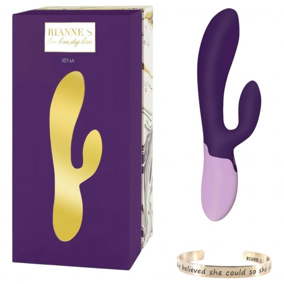 Rianne Essential Xena - Oplaadbare vibrerend vibrator met clitorissenarm (donkerpaars)